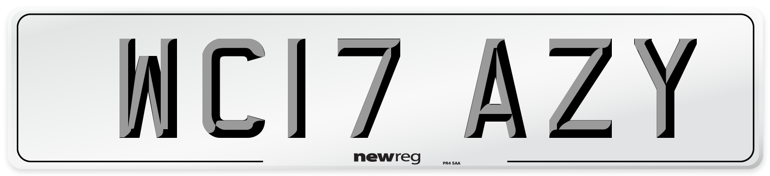 WC17 AZY Number Plate from New Reg